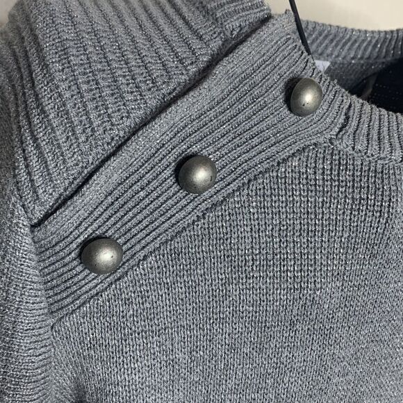 Rebecca Minkoff Janica Gray Metallic Sweater Dress Womens Size Small MSRP $228 - Picture 5 of 9